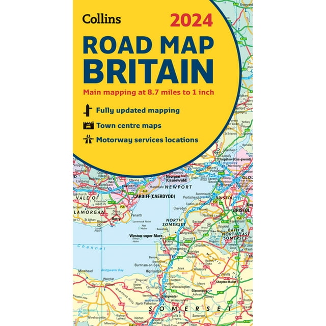 Collins Road Atlas 2024 Collins Road Map of Britain Folded Road Map