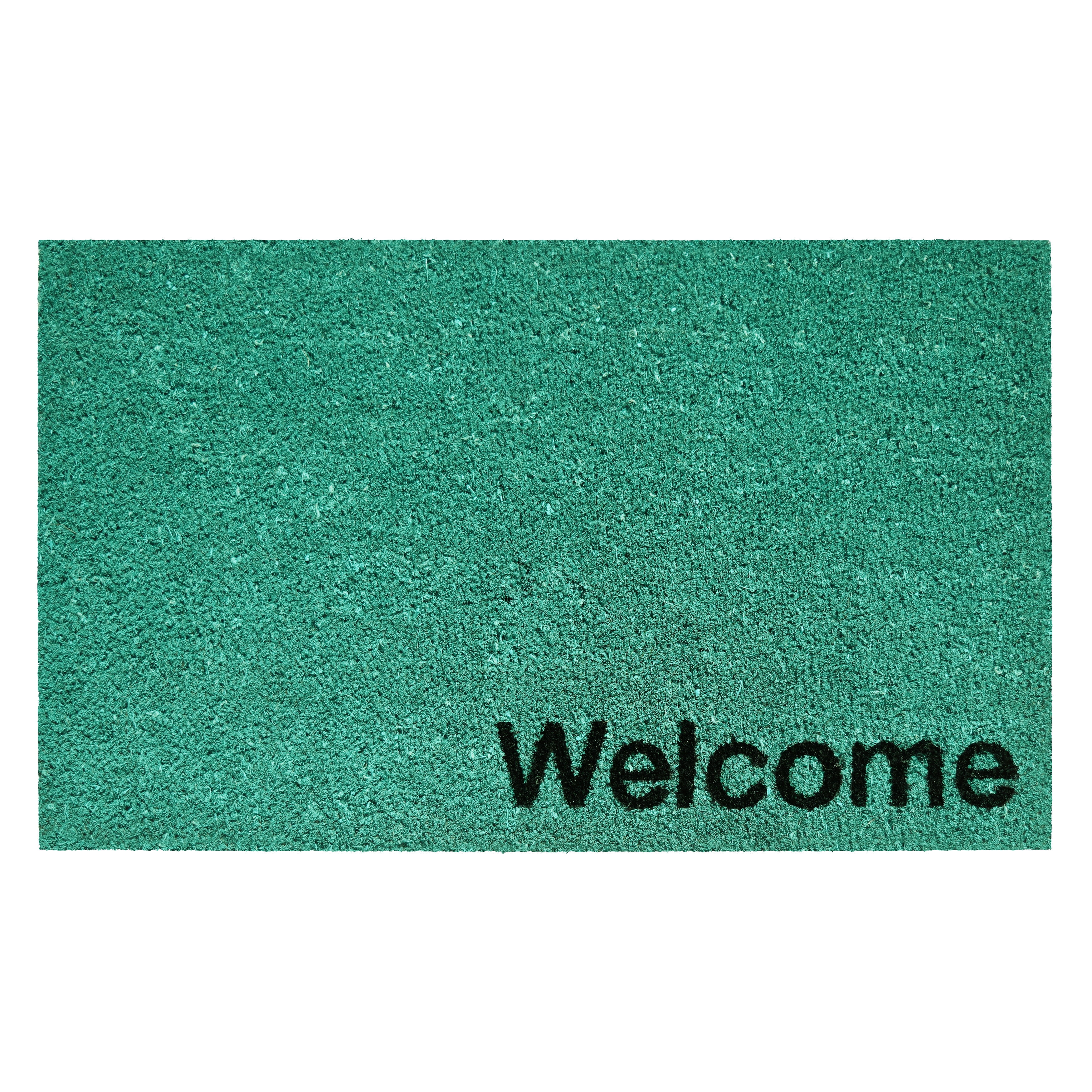 Collins Sea Green Pastel Welcome Doormat, 17" x 29"