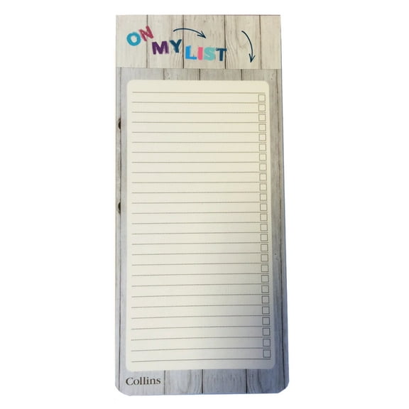 Collins To-Do List - Writing Pad - 200 Tear-off Sheets, Sticky & Magnetic - Easy Hang - 230 x 102 mm