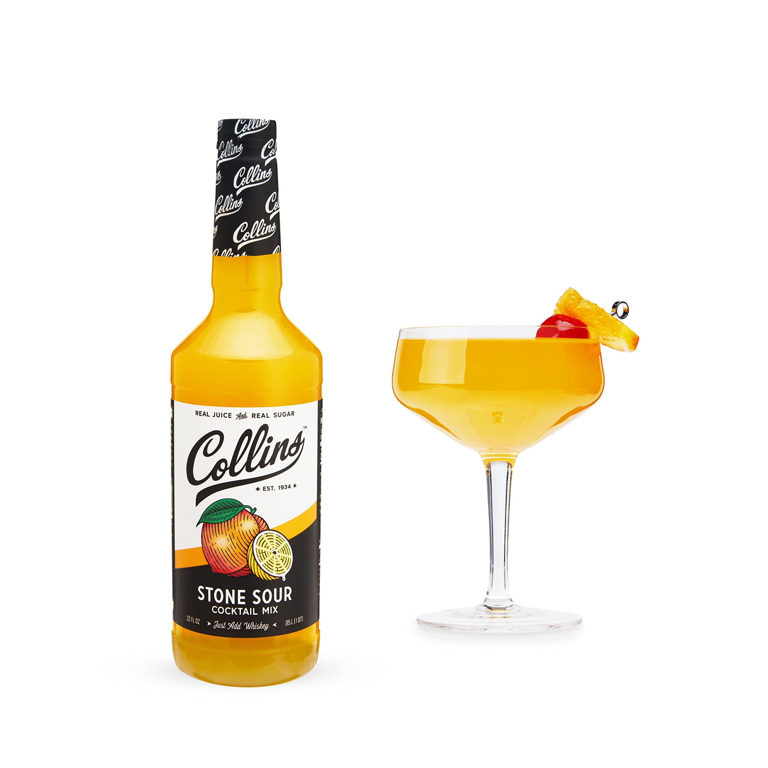Collins Stone Sour Drink Mix Made With Real Orange And Lemon Juice