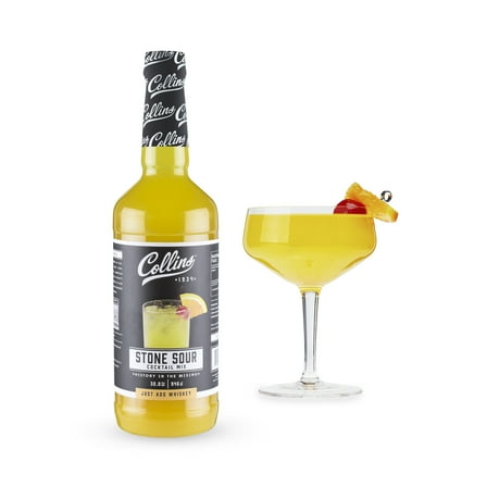 Collins Stone Sour Drink Mix | Made With Real Orange and Lemon Juice With Natural Flavors | Cocktail Recipe Ingredient for Sours, 32 fl oz