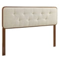 thumbnail image 1 of Modway Collins Tufted Queen Fabric and Wood Headboard in Walnut/Beige, 1 of 7