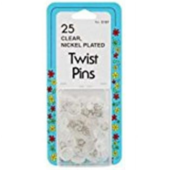 Collins Twist Pins Clear 25pc