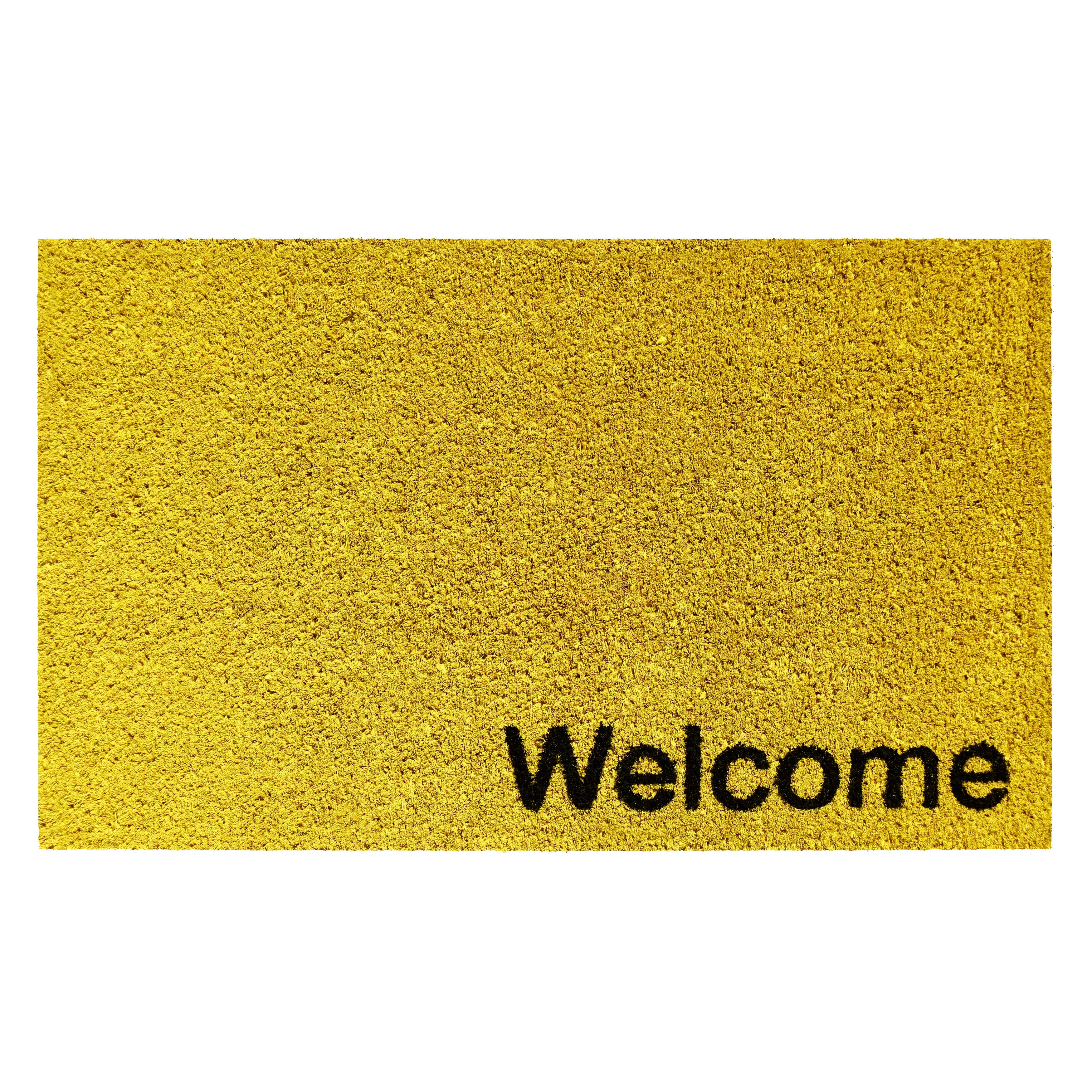 Collins Yellow Pastel Welcome Doormat, 17" x 29"