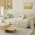 thumbnail image 1 of Croniis Boho Sofa Cover with Anti-slip Velcro Tape, Couch Blanket Cover Sectional Sofa Cover for Boho Style, Revitalizing the Old Sofa,Couch Protector,Chenille Fabric diamond pattern 71*150in, 1 of 8