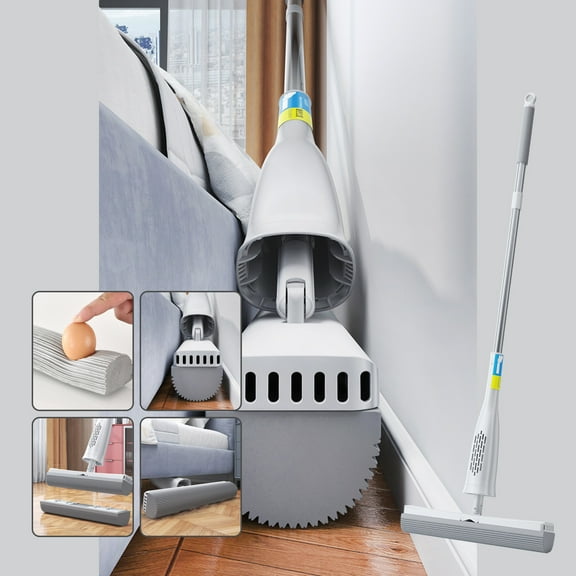 Collodion Mop, Gaps Squeezes Water- Hand Wash Mop, Household Portable Absorbent Mop, Easy Squeezes Mop, 180°Collodion Mop, Hardwood Floor Mop, Sponge Mops