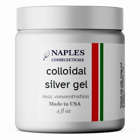 Colloidal Silver Gel for Skin Care, 4 oz Lightweight Soothing Gel, Non-Greasy Moisturizing Formula for Face, Hands and Body, Daily Topical Cosmetic Use