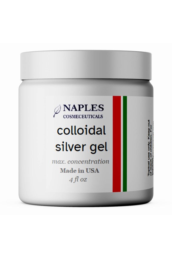 Colloidal Silver Gel for Skin Care, 4 oz Lightweight Soothing Gel, Non-Greasy Moisturizing Formula for Face, Hands and Body, Daily Topical Cosmetic Use