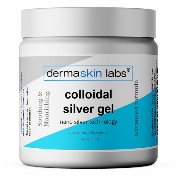 Colloidal Silver Gel for Skin, Lightweight Cooling Gel, Non-Greasy Skin Care Formula, Moisturizing Comfort for Face and Body, Daily Topical Use