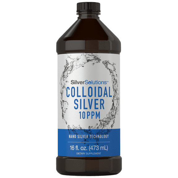 Colloidal Silver Liquid | 10 PPM | 16 fl. Oz (473 mL) | With Nano Silver Technology Solutions | by Carlyle
