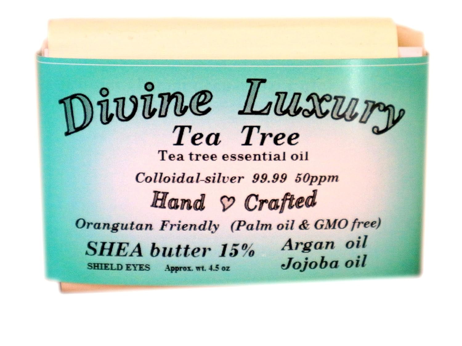 Colloidal Silver Soap Bar TEA TREE (Essential Oil) Divineluxurysoap