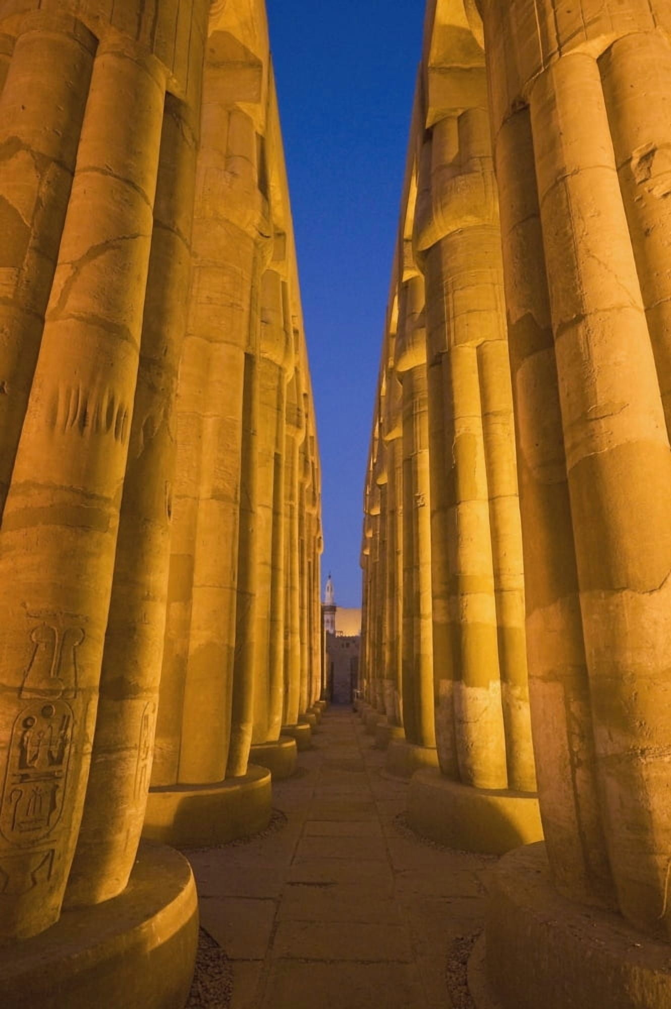 Collonade In Court Of Amenophis Iii At Dusk Canvas Art - Ian Cumming Design Pics (22 x 34)