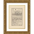 thumbnail image 1 of Collot 18x24 Gold Ornate Wood Framed with Double Matting Museum Art Print Titled - New Orleans Louisiana - Collot 1796, 1 of 4