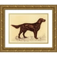 thumbnail image 1 of Collot, Andres 24x19 Gold Ornate Wood Framed with Double Matting Museum Art Print Titled - Hunting Dogs-Setter, 1 of 4