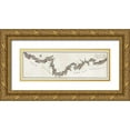 thumbnail image 1 of Collot, George Henri Victor 32x13 Gold Ornate Wood Framed with Double Matting Museum Art Print Titled - A General Map of the River Ohio, Plate 2, 1796, 1 of 4