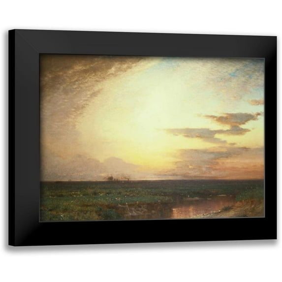 Colman, Samuel 14x11 Black Modern Framed Museum Art Print Titled - Twilight on the Western Plains