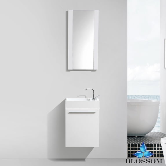 Colmar 18" w/ Mirror (Glossy White)