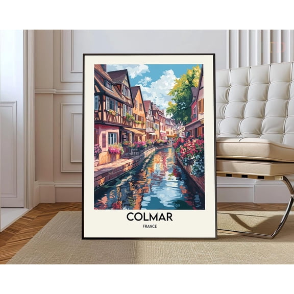 Colmar France Fairytale Town Poster, Unframed Paper Poster 8x10in