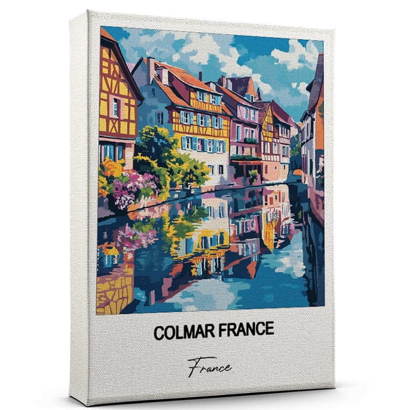 Colmar France Travel Art Canvas – Modern Wall Art Inspired by France Canvas – Great Gift for Travel Lovers – Ready to Hang