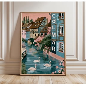 Colmar Travel Canal City France Poster, Office, Living Room And Gallery Wall Decor