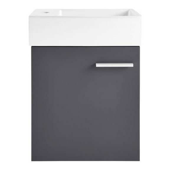 Colmer 18" Wall-Mounted Bathroom Vanity in Slate
