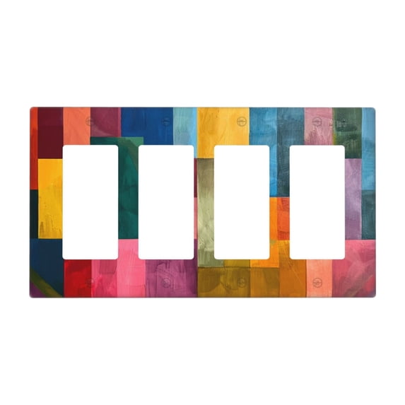 Coloful Plate Light Switch Cover Decorative Switch Plates and Outlet Covers Wall Plates for Electrical Kitchen Home Office Art Decor