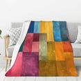 thumbnail image 1 of Coloful Plate Lightweight Plush Fuzzy Cozy Soft Blankets 60"X50", 1 of 5