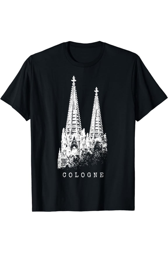 Cologne Cathedral Vintage Silhouette Köln German, Skyline T-Shirt mens t hirt men,black,women,misfits,journey ,boys
