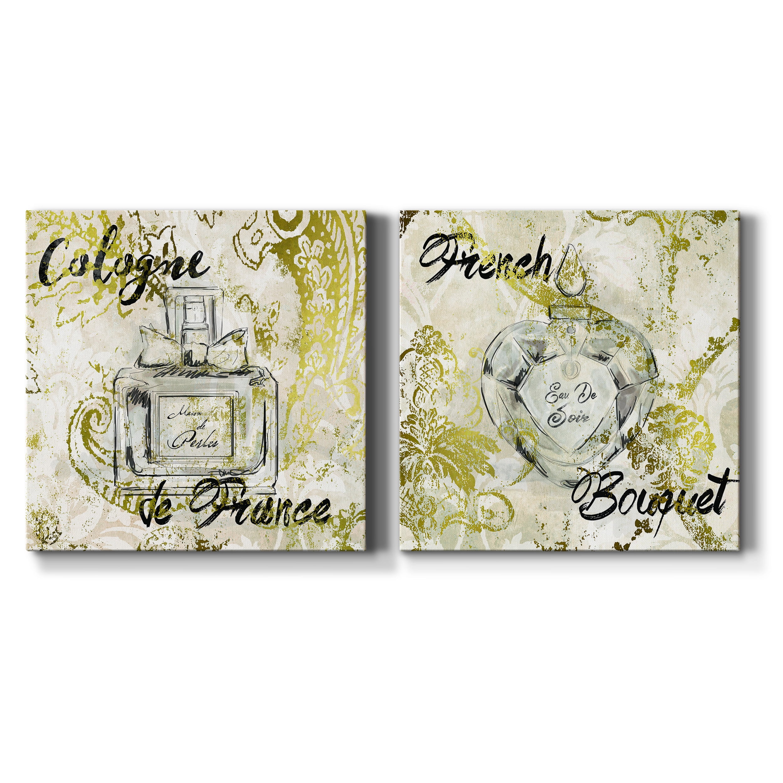 Cologne de France - Premium Gallery Wrapped Canvas - Ready to Hang Set of 2 - 40 x 40 Each