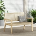 thumbnail image 1 of Coloma Wicker and Acacia Wood Outdoor Loveseat, Light Multibrown and Light Brown, 1 of 9
