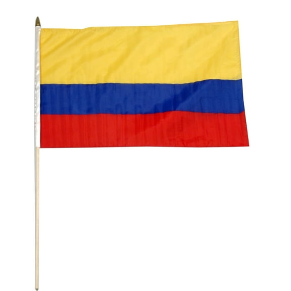 Colombia 12" x 18" Mounted Flag