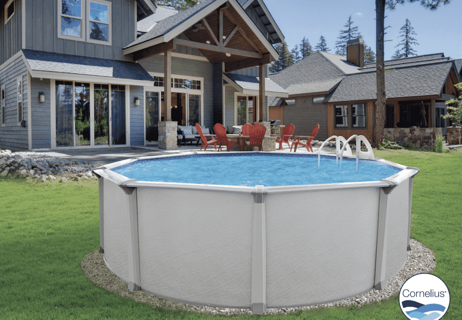 Colombia 24' x 54" Round Above Ground Swimming Pool Platinum Package