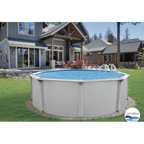 Colombia 24' x 54" Round Above Ground Swimming Pool Platinum Package