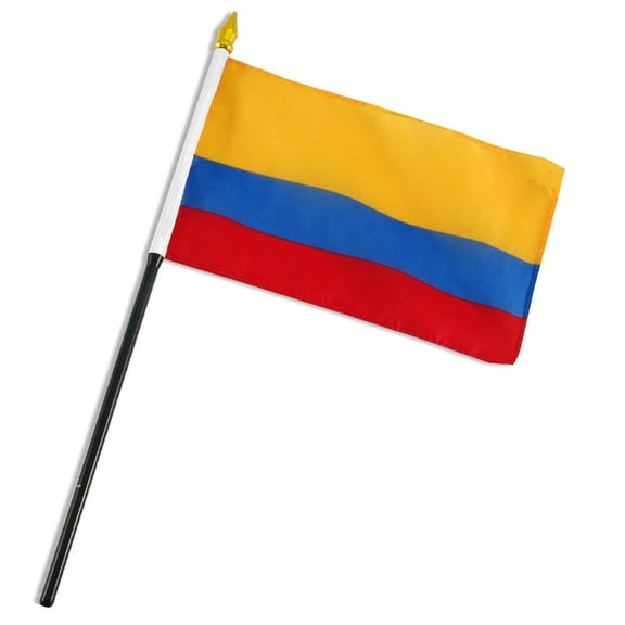 Colombia 4"x6" Flag Desk Table Stick (sewn edges)