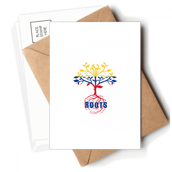 Colombia Ancestral Faly Flag Roots Postcards Envelopes Blank Note Cards Mailing