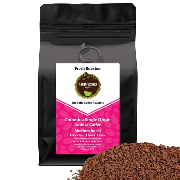 Colombia Single Origin Coffee | Organic | Medium Roast | Fresh Roasted | 12oz Whole Bean 1-Pack
