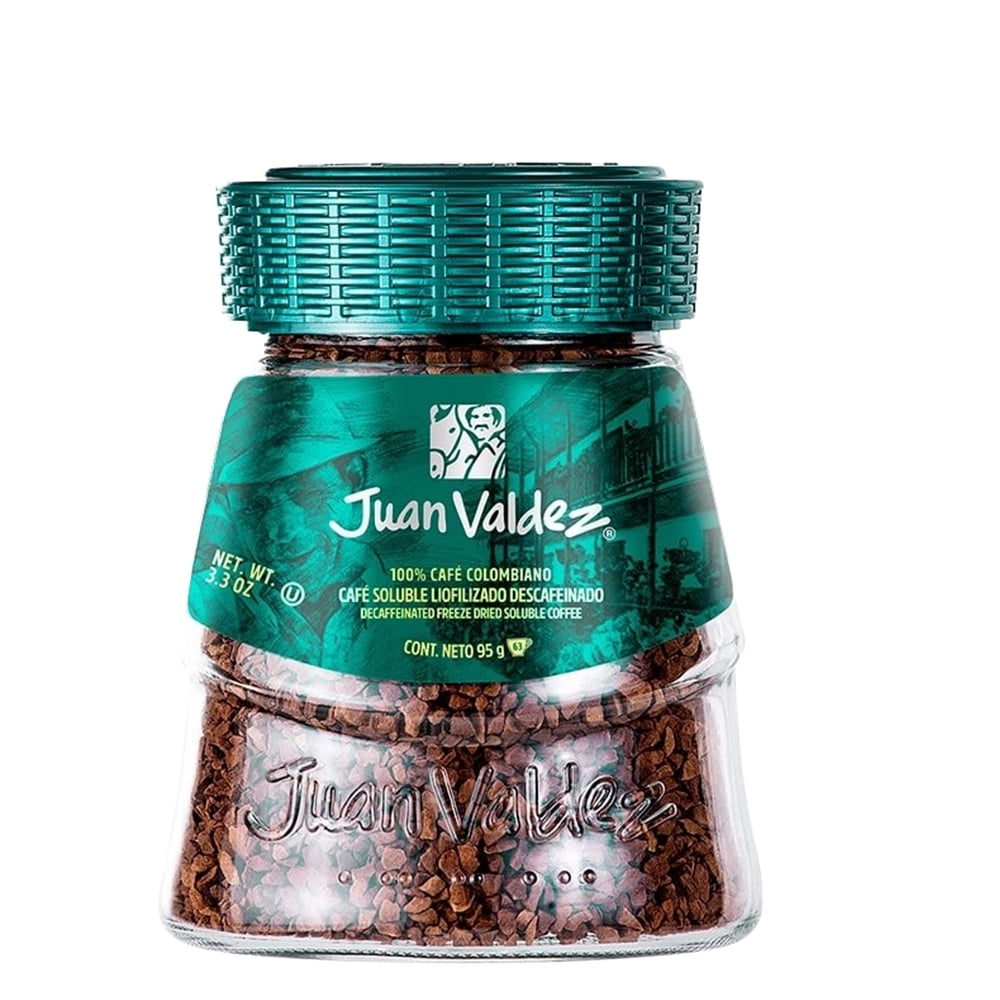 Juan Valdez Decaffeinated Instant Coffee, 3.35 Oz, Colombian Blend, Medium Roast