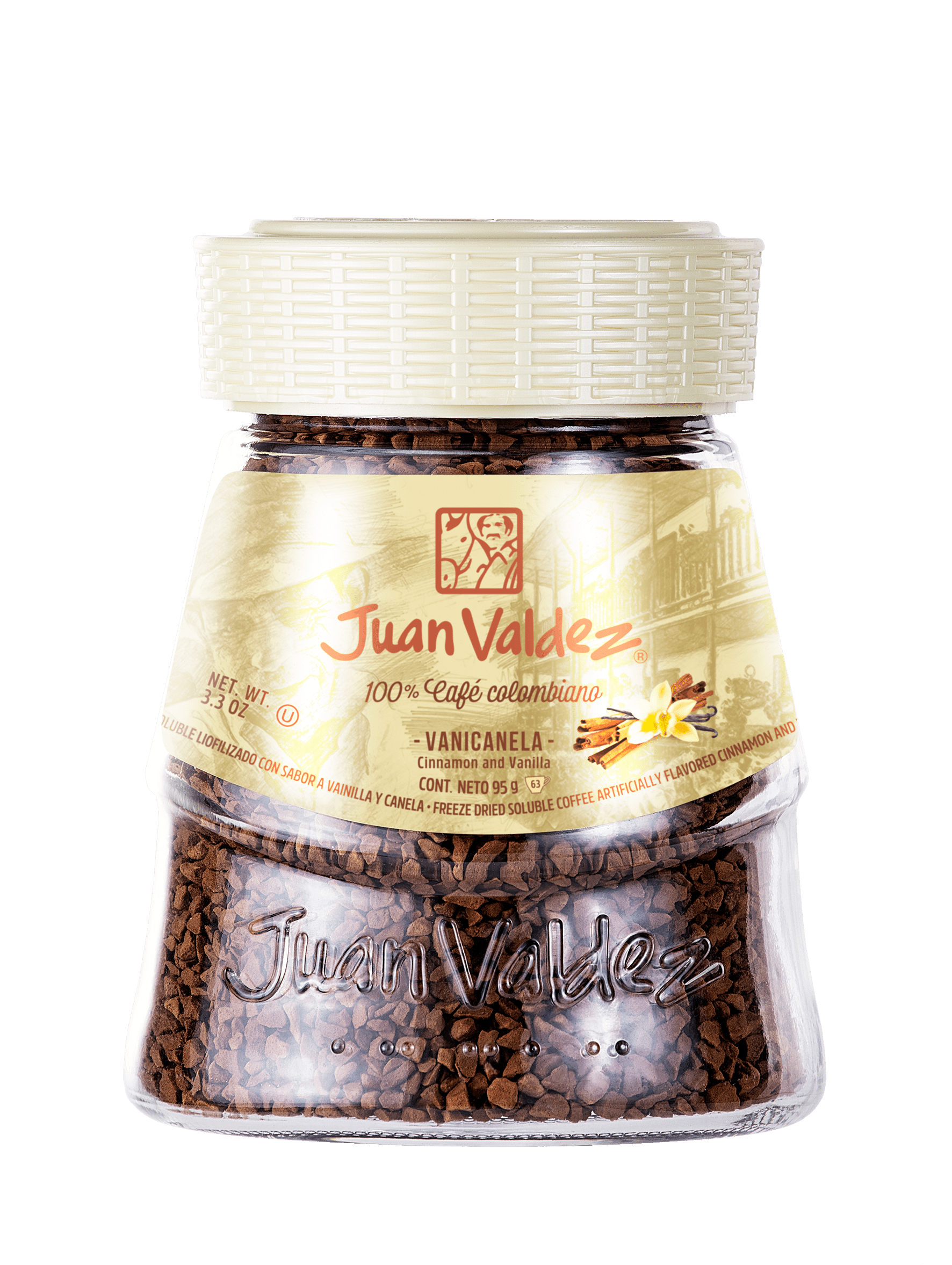 Juan Valdez Vanicanela Instant Coffee, 100% Colombian, Medium Roast, 3.3oz