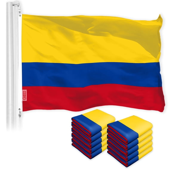 Colombia Colombian Flag 3x5FT 10-Pack 150D Printed Polyester By G128
