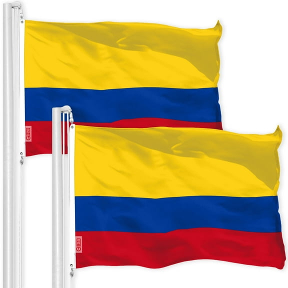 Colombia Colombian Flag 3x5FT 2-Pack 150D Printed Polyester By G128