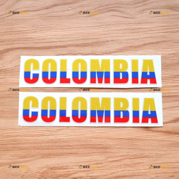 Colombia Colombian Flag Sticker Decal Vinyl Lettering - 2 Pack Reflective 6" - For Car Boat Laptop Cup