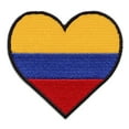 thumbnail image 1 of Colombia Country Flag Patch Heart Hispanic Culture Embroidered Iron On, 1 of 2