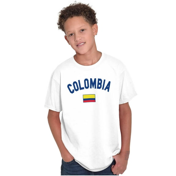 Colombia Country Flag Soccer Fan Pride Crewneck T Shirts Boy Girl Teen Brisco Brands S