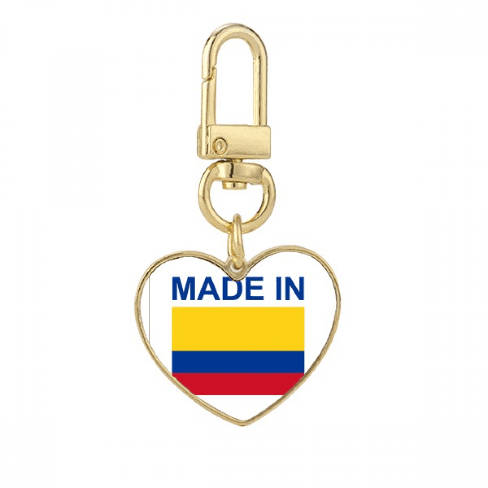 2 Pack Colombia Flag Keychain - Acrylic Key Ring With Stainless Steel Ring (Medium Size)
