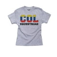 thumbnail image 1 of Colombia Equestrian - Olympic Games - Rio - Flag Girl's Cotton Youth Grey T-Shirt, 1 of 2