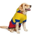 thumbnail image 1 of Colombia Flag Dog Hoodie Pet Coat for Medium and Large Dogs Daily Use X-Large, 1 of 3