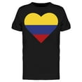thumbnail image 1 of Colombia Flag Heart Graphic T-Shirt Men -Image by Shutterstock, Male 3X-Large, 1 of 2