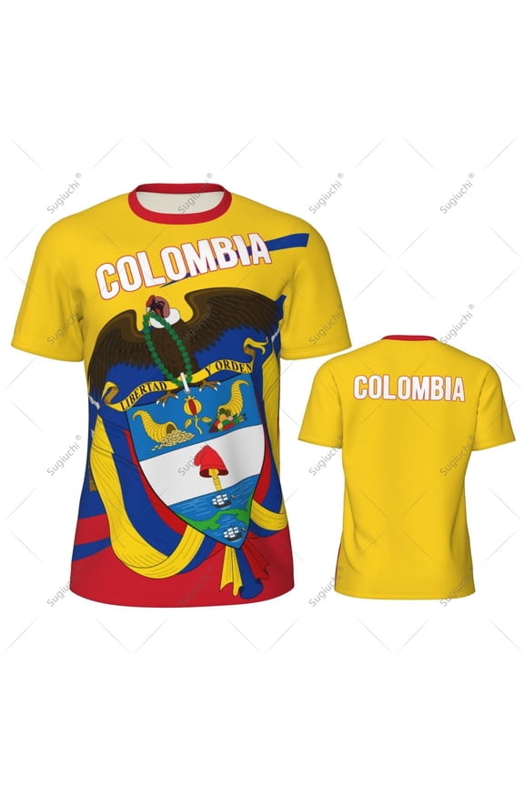 Colombia Flag Men Sports T-shirt Women Tees jersey for Soccer Football Running Bike Tennis Fitness Fans
