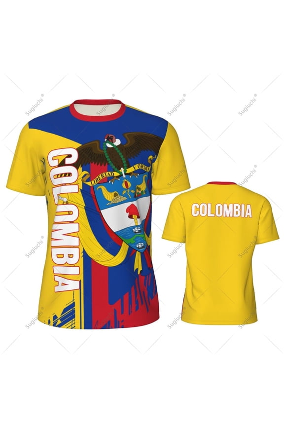 Colombia Flag Men Sports T-shirt Women Tees jersey for Soccer Football Running Bike Tennis Fitness Fans
