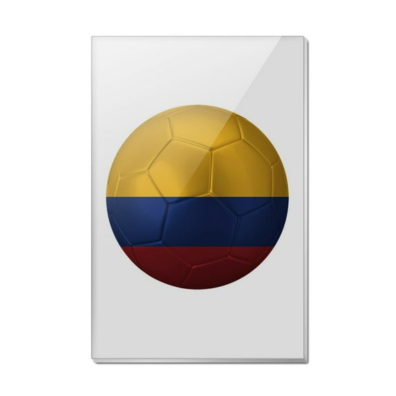 Colombia Flag Soccer Ball Futbol Football Rectangle Acrylic Fridge Refrigerator Magnet